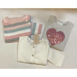 BUNDLE  H&M, Children’s Place, First Impressions  3 Sweaters 12-18m